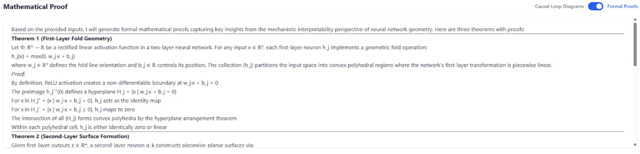 Example mathematical proof generated by DeepSeek Prover v2 from conversational insights.